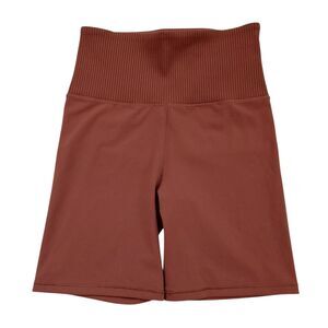 Vuori Rib Studio Short Womens XS Cedar Stretch Comfort Training Athleisure Gym